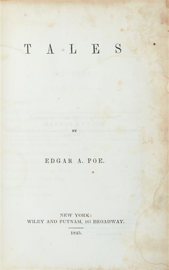 POE, EDGAR ALLAN. Tales.